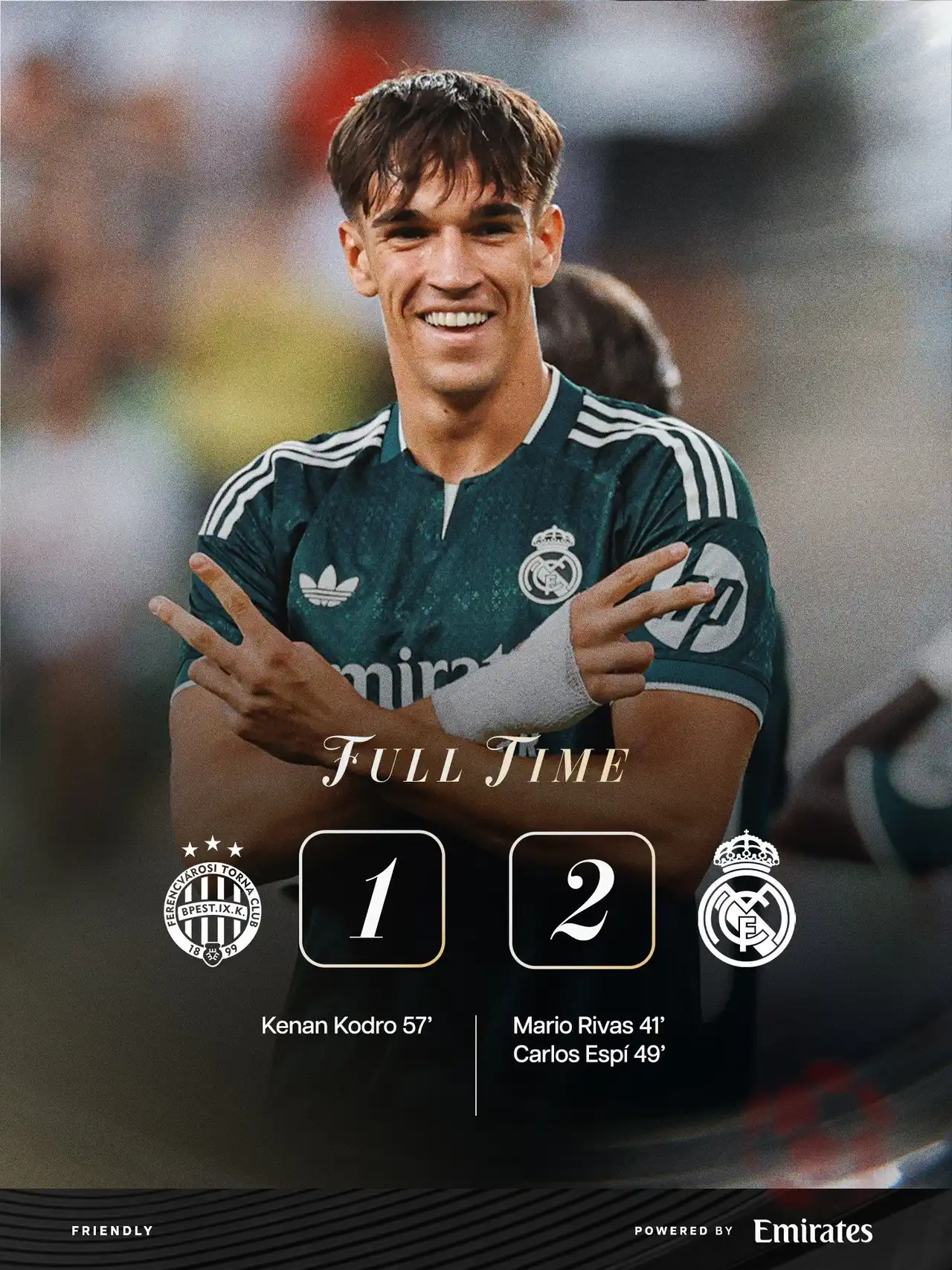 ريال مدريد يهزم فرينكفاروزي 2-1 وديًا في ثاني انتصاراته التحضيرية للموسم الجديد